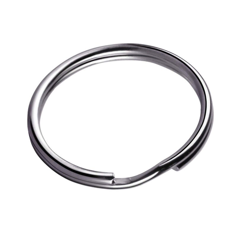 KINGFOREST 200-Pack Split Key Rings (1 Inch/25mm) - Silver Nickel Metal Keychain Rings for Keys, DIY Crafts, Bags & Accessories - Durable Bulk Keyring Hardware with Smooth Edges - Image 1